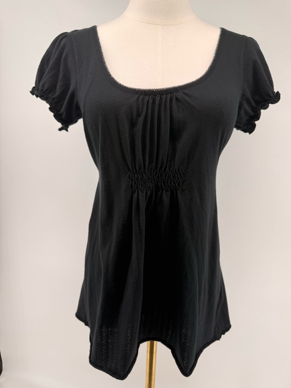 Y2K Energie Babydoll Smocked Milkmaid Cottagecore Top